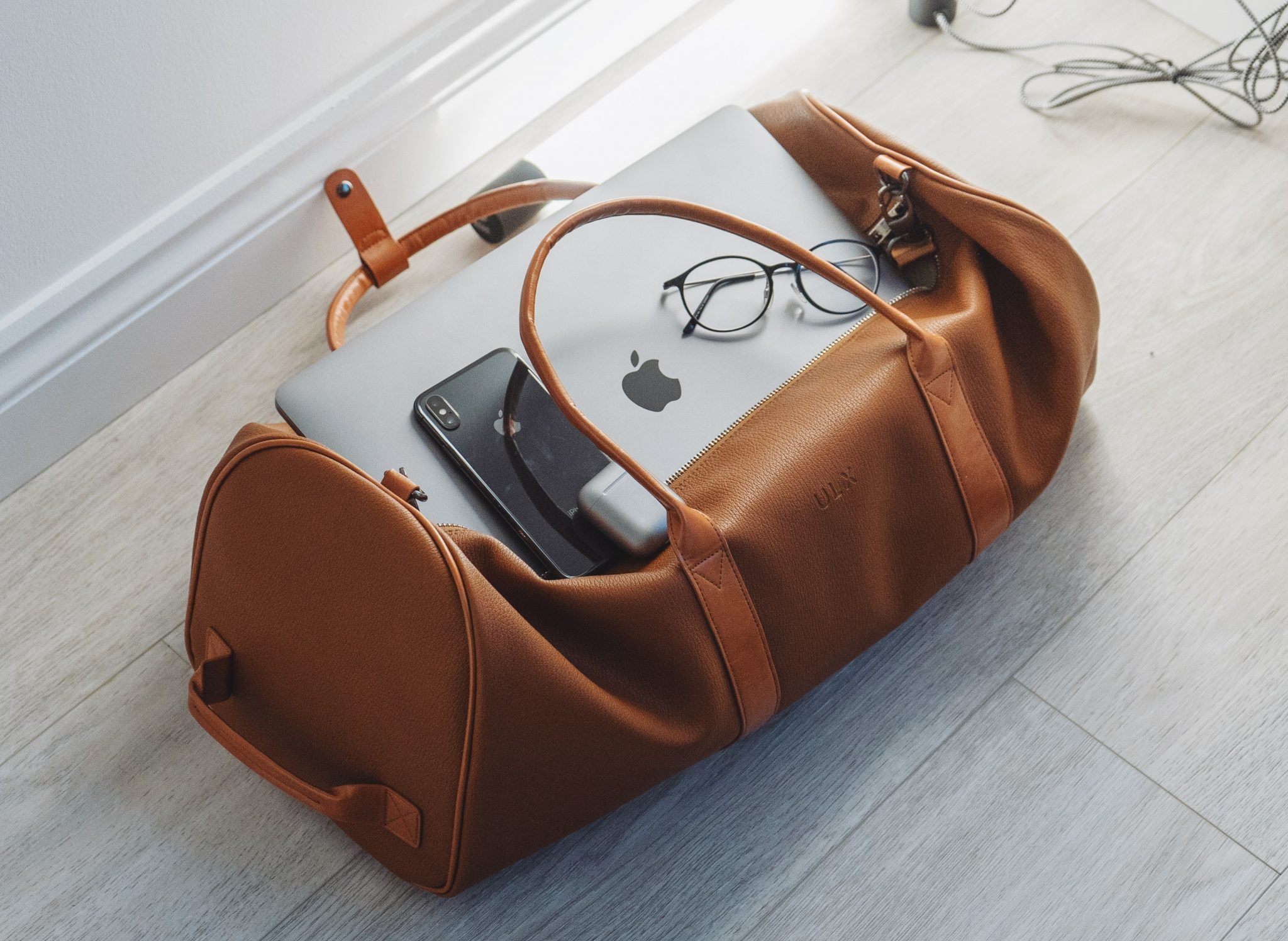 luxury leather luggage
